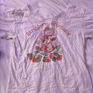 Strawberry shortcake off the shoulder shirt